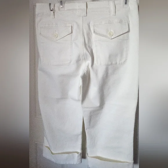 Cabi crop pants, white, size 10 - Picture 2 of 3